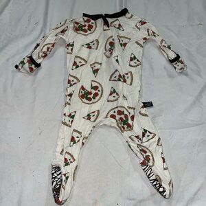 PEREGRINE KIDSWEAR PIZZA BAMBOO FOOTED SLEEPER